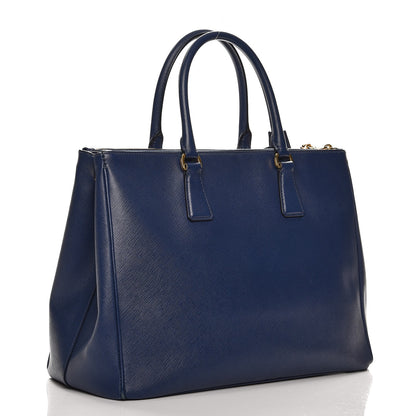 Prada Saffiano Large Galleria Double Zip Tote Bluette 3 of 15