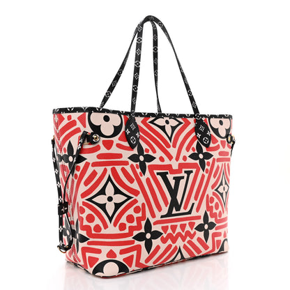 Louis Vuitton Monogram Giant Crafty Neverfull MM Creme Rouge Black 3 of 8