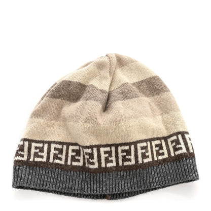 Fendi Wool Knit Zucca Beanie Beige 1 of 4