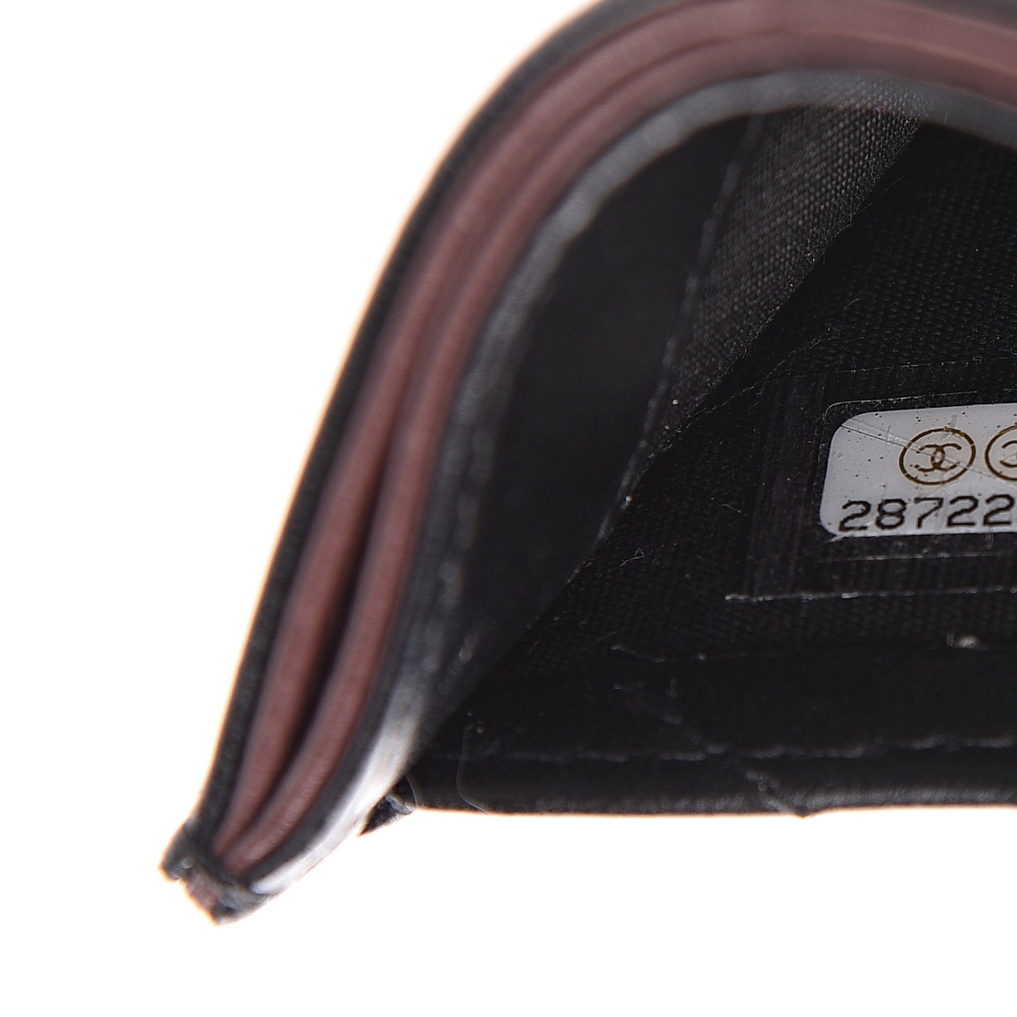 Lambskin Quilted Card Holder Black
