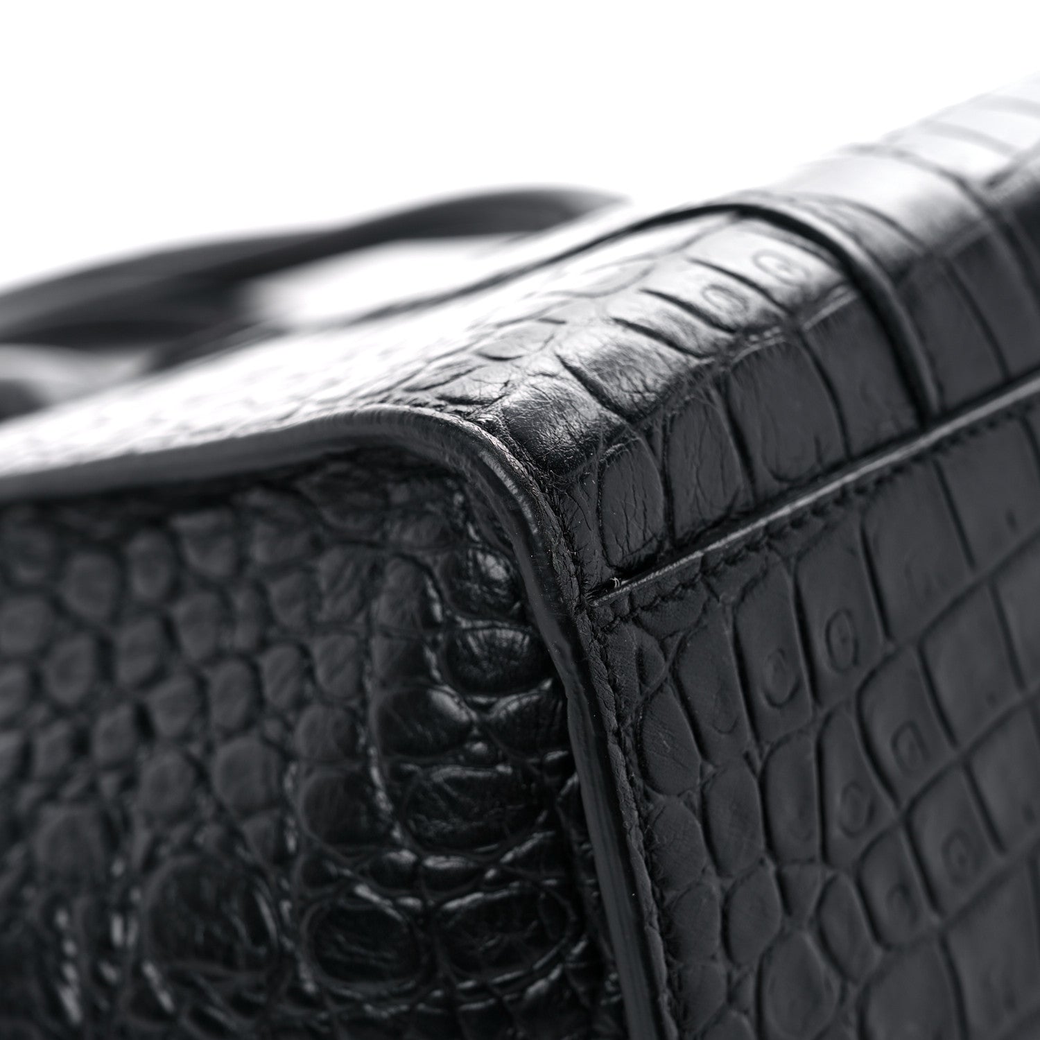 Mulberry Crocodile Embossed Calfskin Small Zipped Bayswater Black 8 of 12