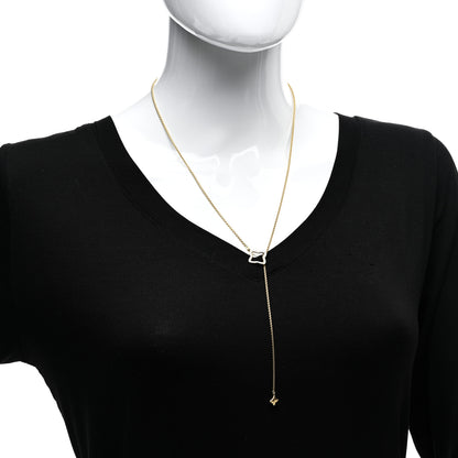 David Yurman 18K Yellow Gold Diamond Quatrefoil Lariat Necklace 2 of 4