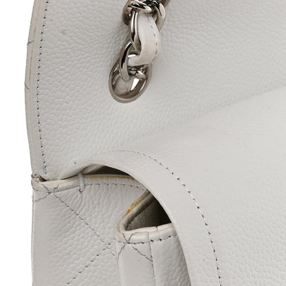 Chanel Caviar Quilted Maxi Double Flap White 11 of 17