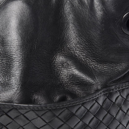 Bottega Veneta Nappa Intrecciato Drawstring Bucket Bag Black 9 of 11