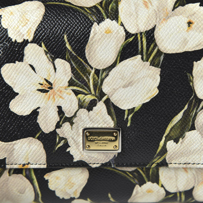 Dolce & Gabbana Dauphine Tulip Print Mini Von Bag Black 17 of 19