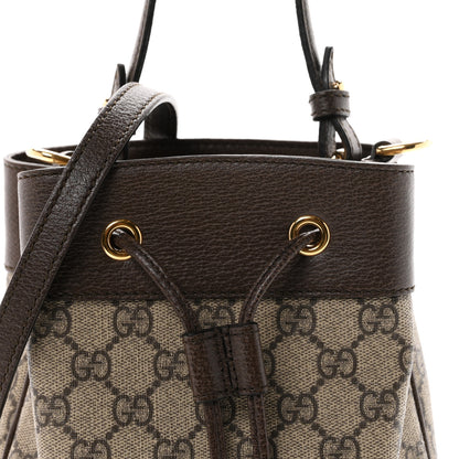 Gucci GG Supreme Monogram Web Small Ophidia Bucket Bag Brown 8 of 10