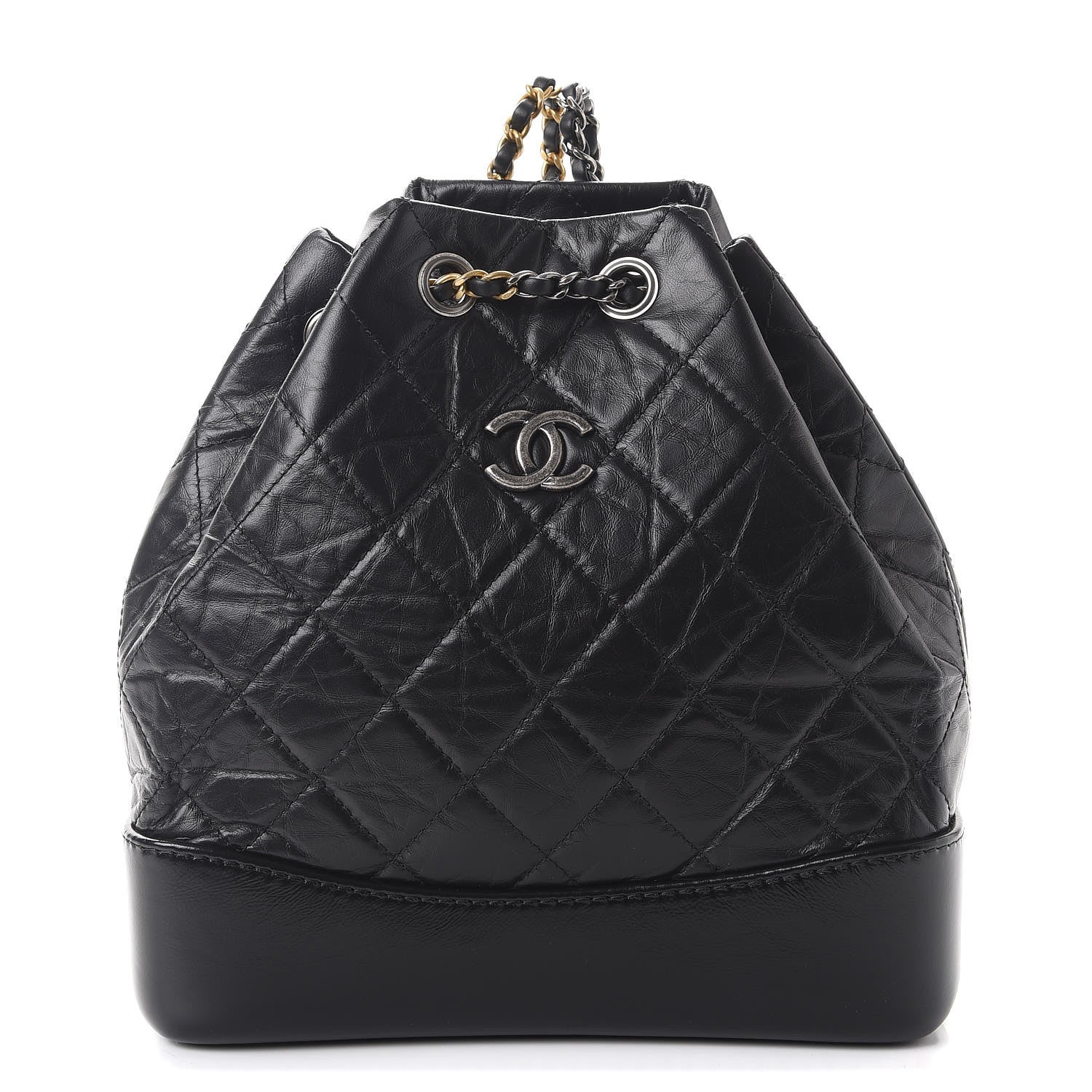 Chanel Aged Calfskin Quilted Gabrielle Backpack Black 1 of 14