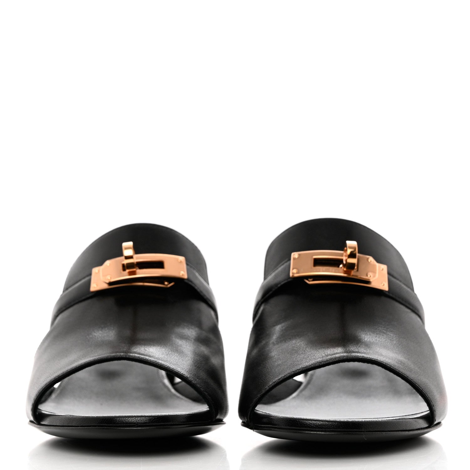 Hermes Goatskin Candy Sandals 35 Black 2 of 9