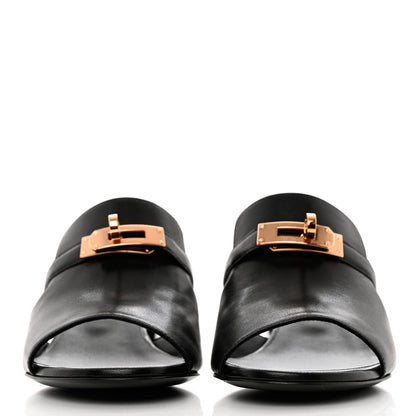 Hermes Goatskin Candy Sandals 35 Black 2 of 9