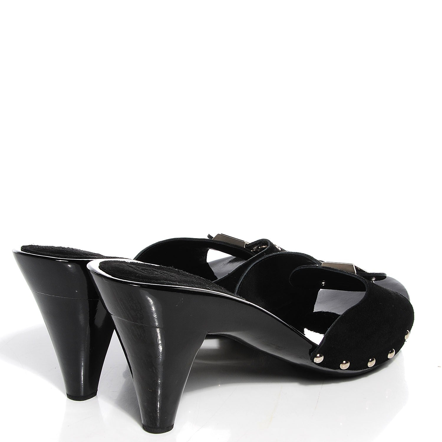 Chanel Suede CC Mules 41 Black 4 of 7