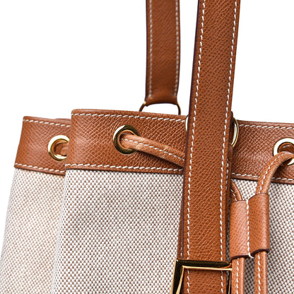 Hermes Courchevel Toile Standy Gold Natural 10 of 11