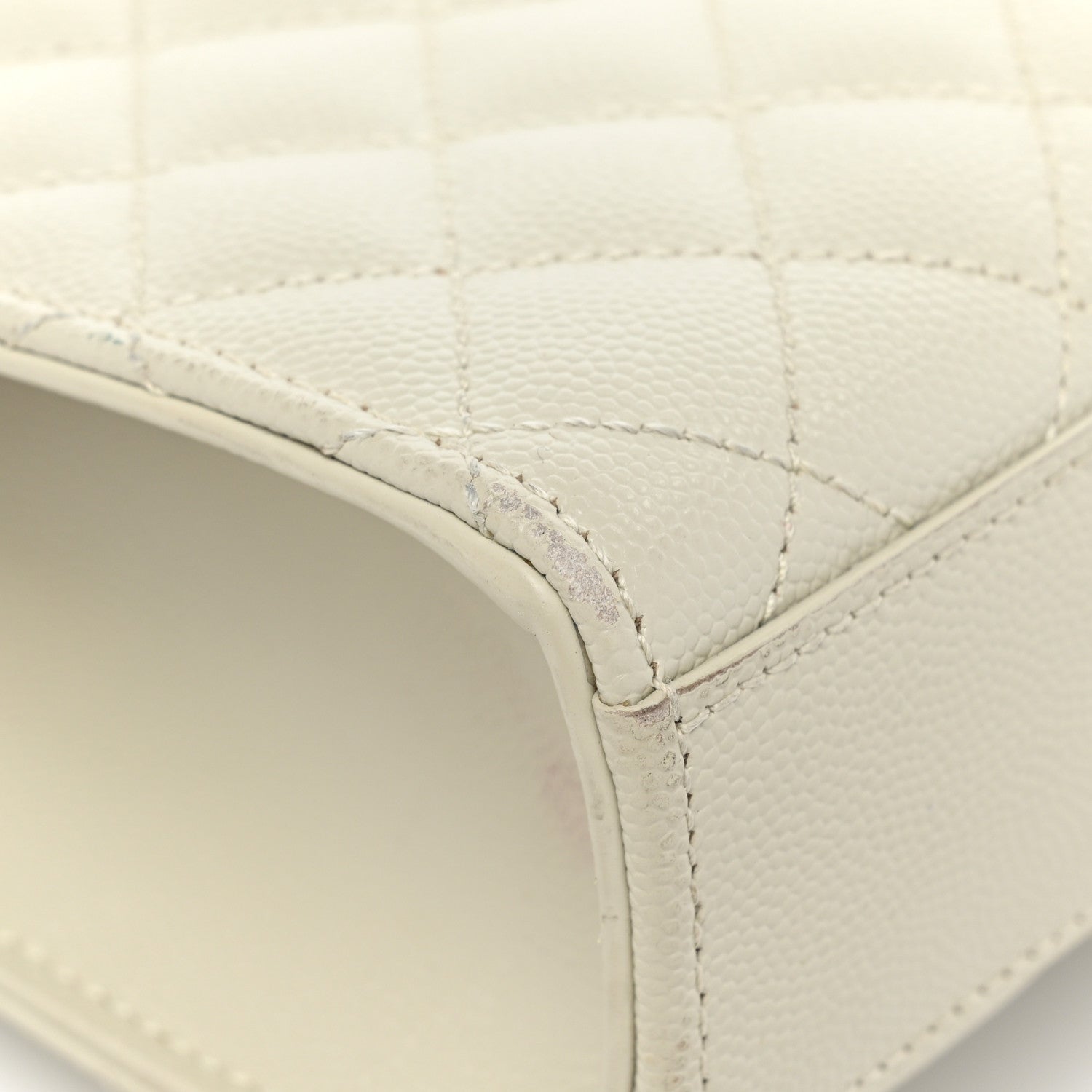 Saint Laurent Grain De Poudre Textured Mixed Matelasse Medium Triquilt Monogram Satchel Crema Soft 11 of 17