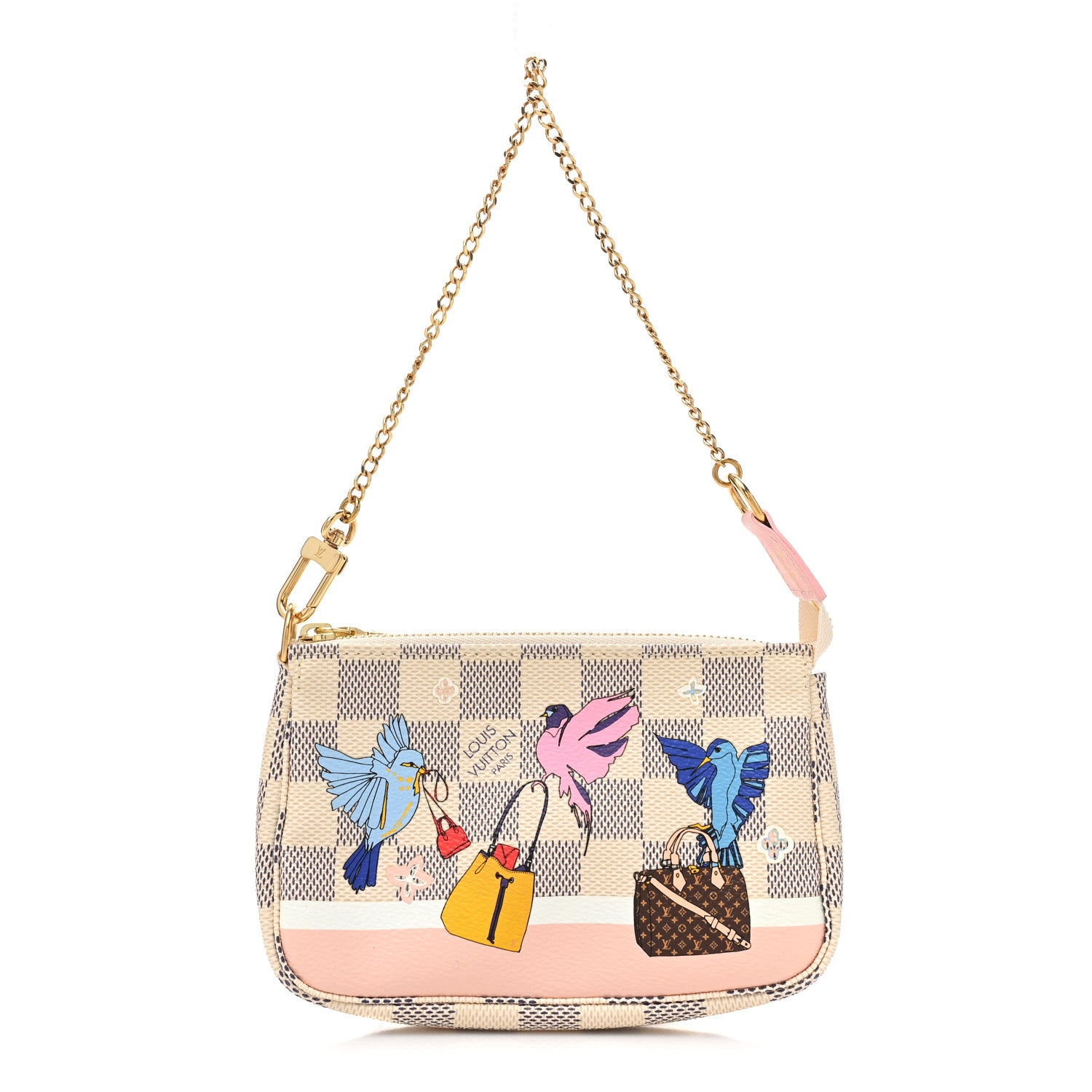 Louis Vuitton Damier Azur 2018 Christmas Animation Mini Pochette Accessories 1 of 9