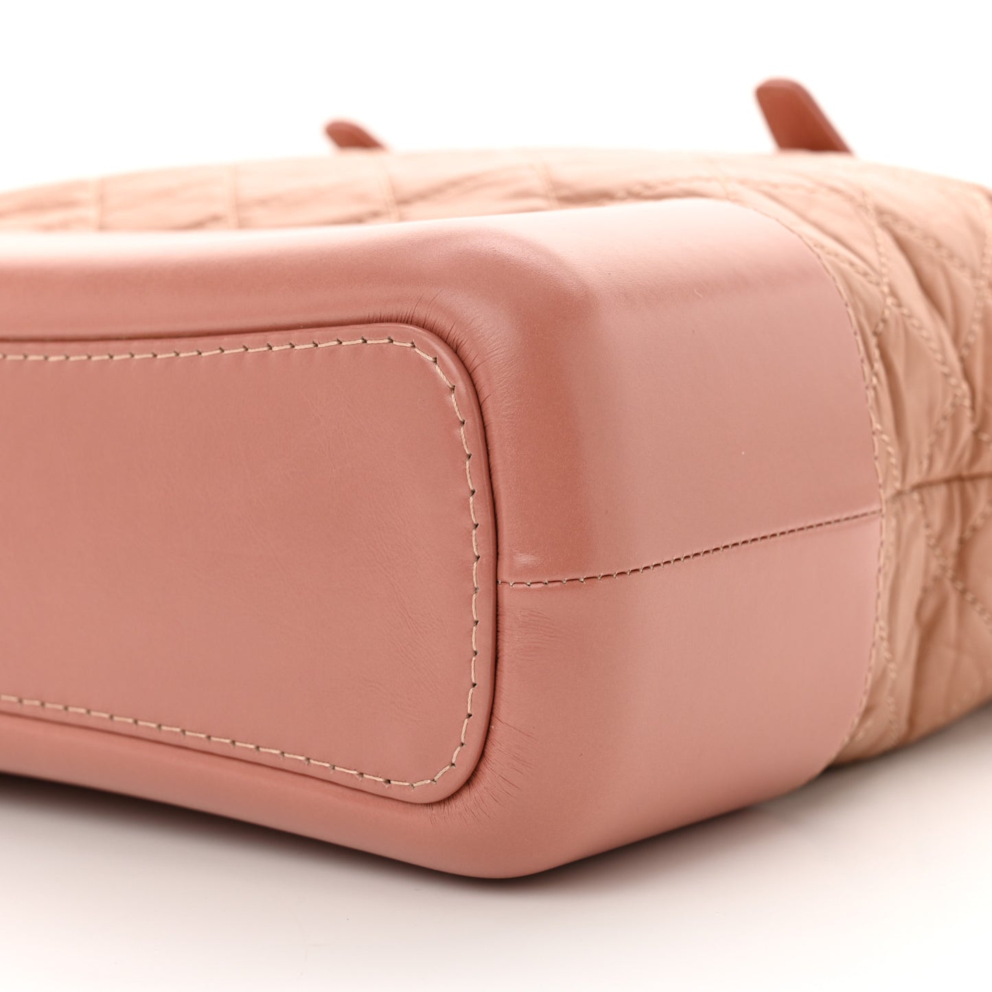 Aged Calfskin Quilted Medium Gabrielle Shopping Tote Pink