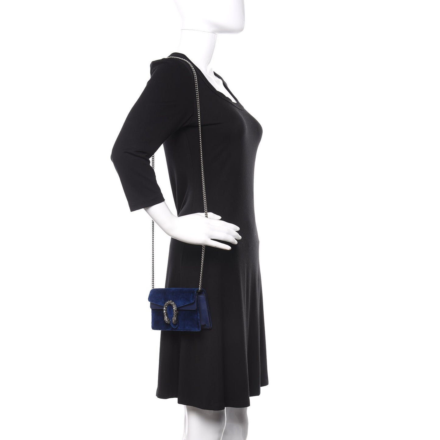 Velvet Super Mini Dionysus Shoulder Bag Cobalt