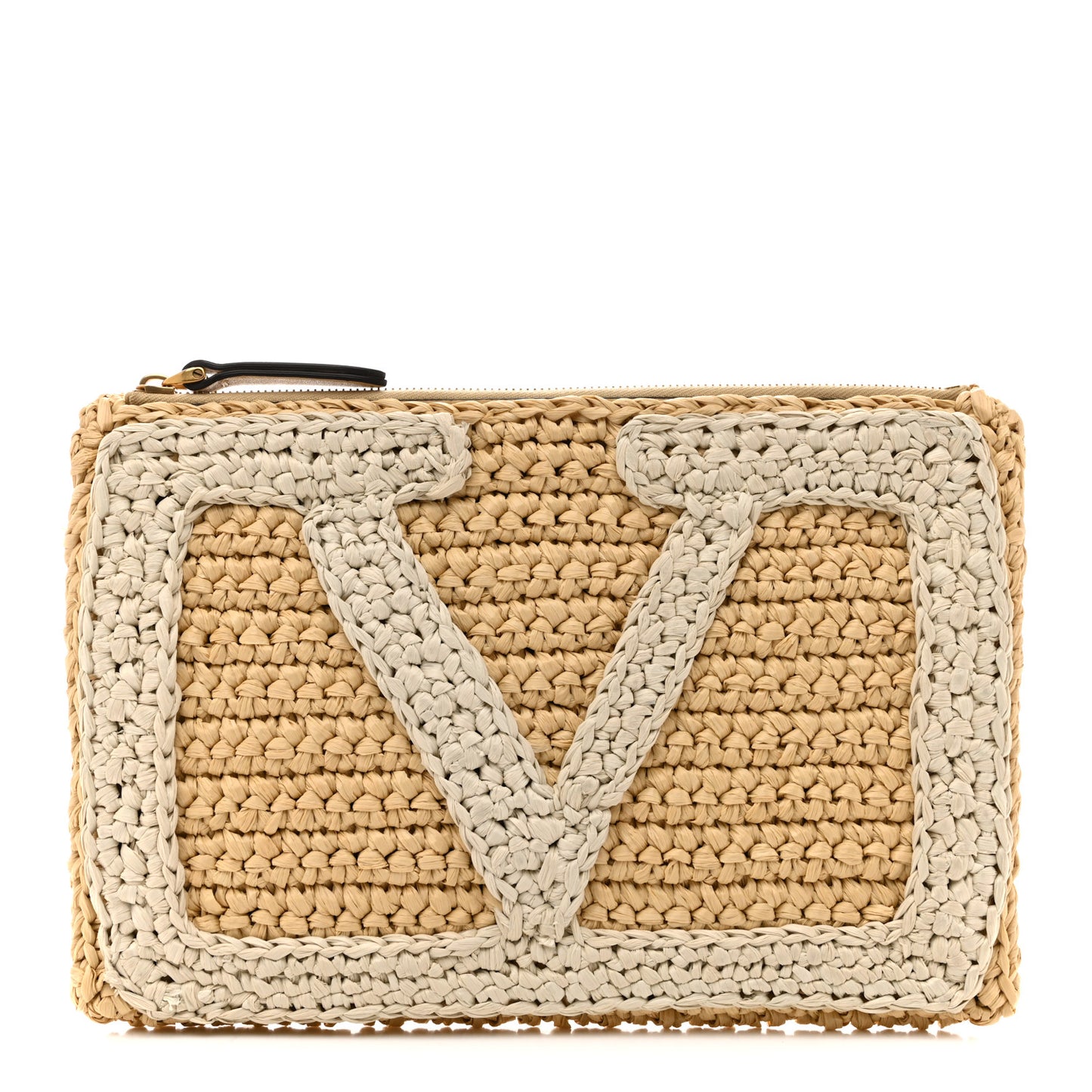 Raffia Viva Superstar Clutch Naturale Butter
