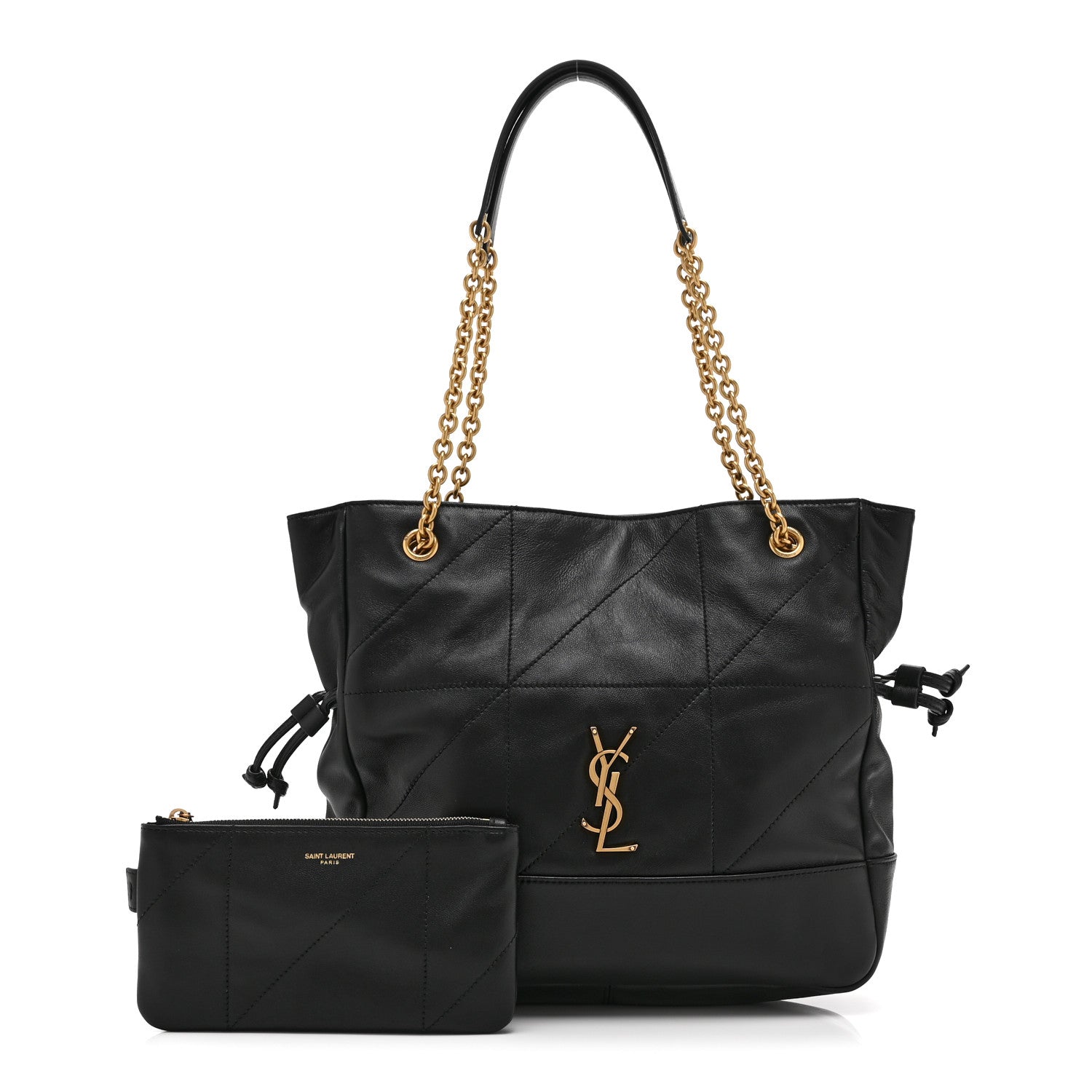 Saint Laurent Lambskin Medium Jamie Shopping Tote Black 3 of 11