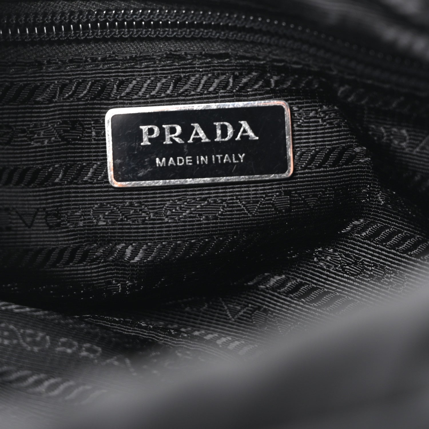 Prada Re-Nylon Vela Saffiano Pocket Double Zip Shoulder Bag Black Black 6 of 10