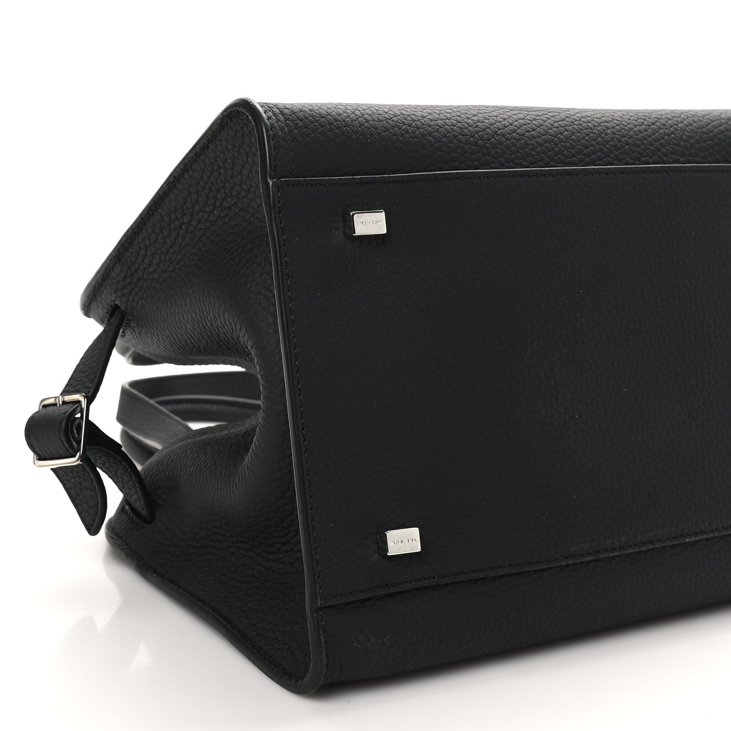 The Row Grained Calfskin Soft Margaux 10 Bag Black 8 of 9