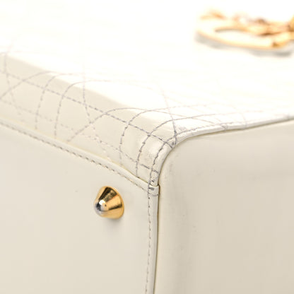 Christian Dior Lambskin Cannage Large Lady Dior White 8 of 15
