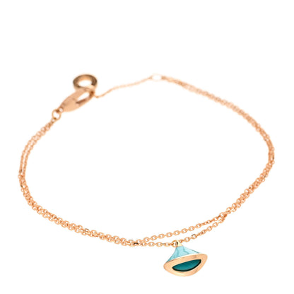 Bulgari 18K Rose Gold Turquoise Divas' Dream Bracelet SM 1 of 6