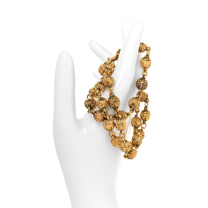 Chanel Metal Beaded Multistrand Bracelet Gold 2 of 5