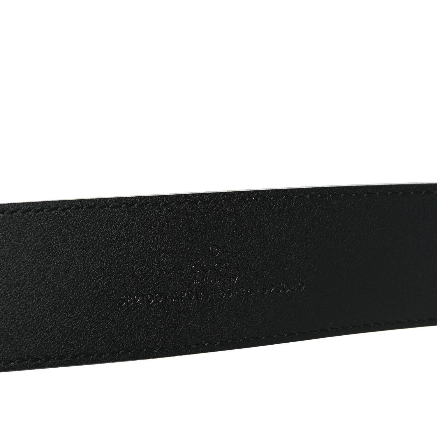 Gucci Calfskin Crystal Double G 40mm Belt 85 34 Black 4 of 5