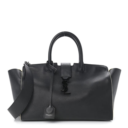 Saint Laurent Calfskin Small Monogram Downtown Cabas Black White 1 of 14