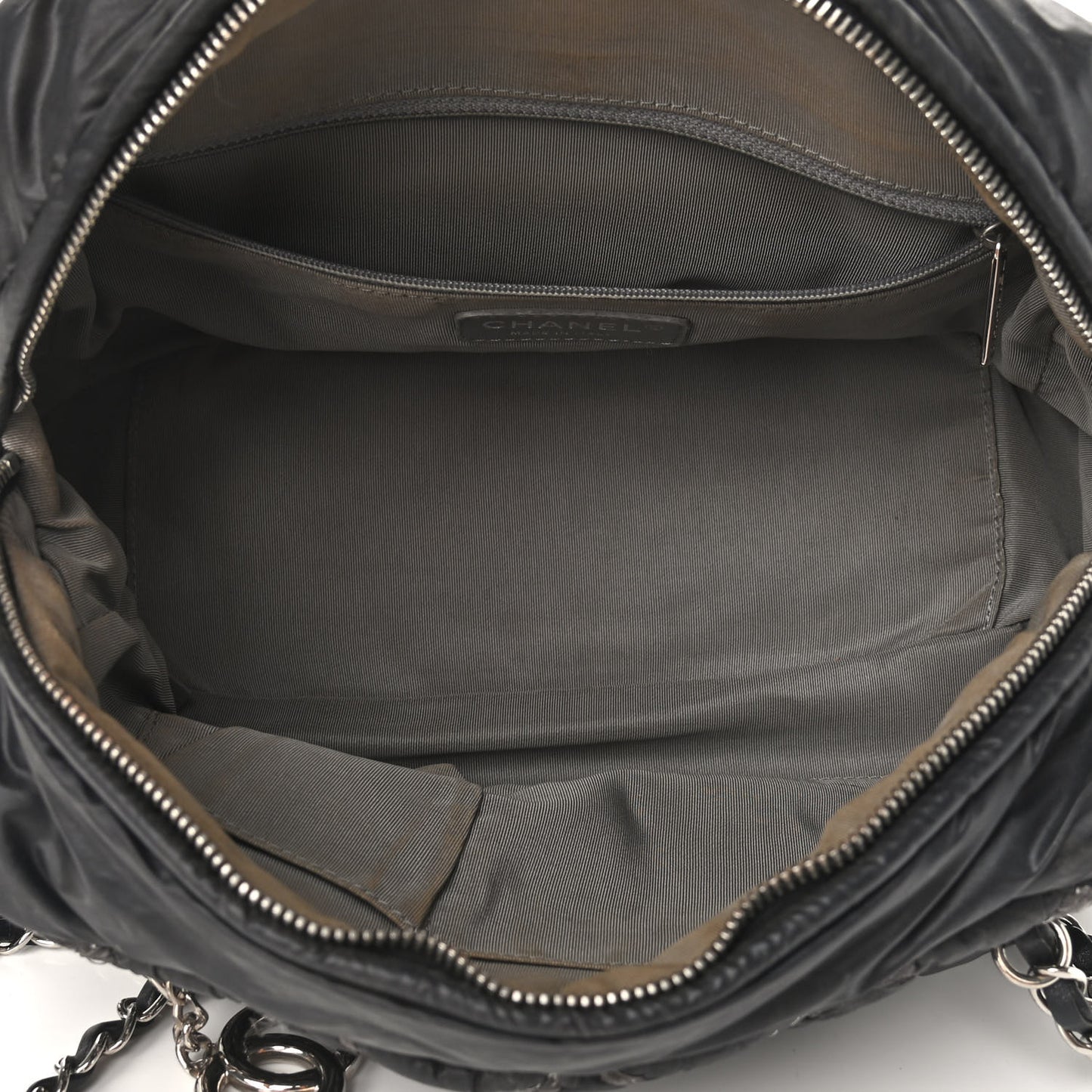 Nylon Quilted Tweed Stitch Bubble Camera Case Black