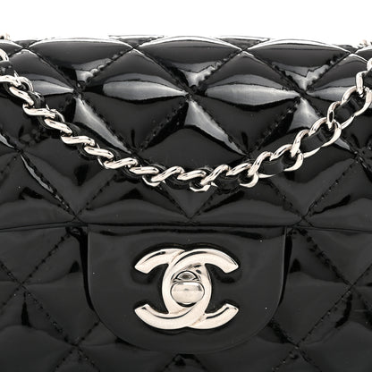Chanel Patent Calfskin Quilted Extra Mini Rectangular Flap Black 8 of 10