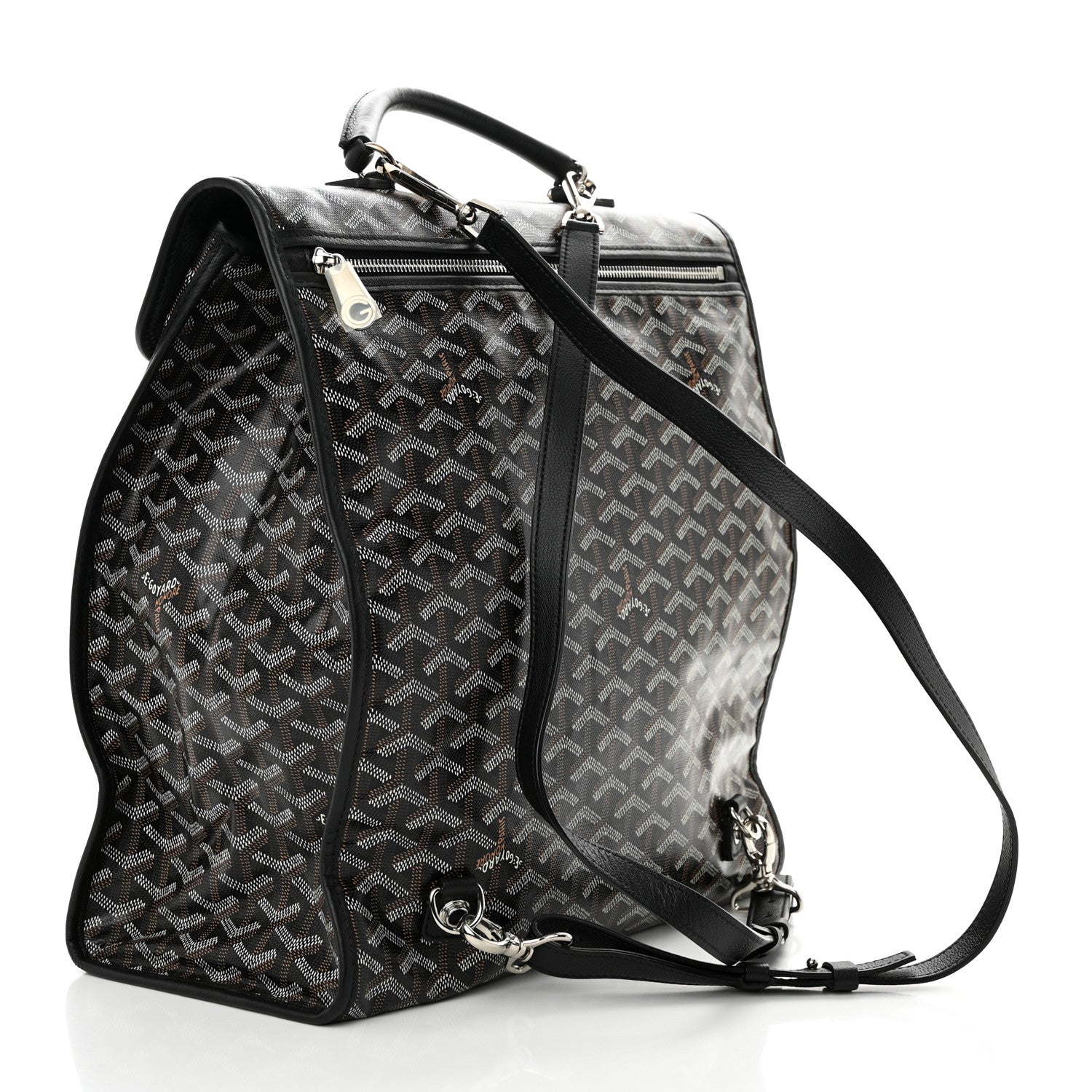 Goyard Goyardine Saint Leger Soft Briefcase Backpack Black 3 of 9