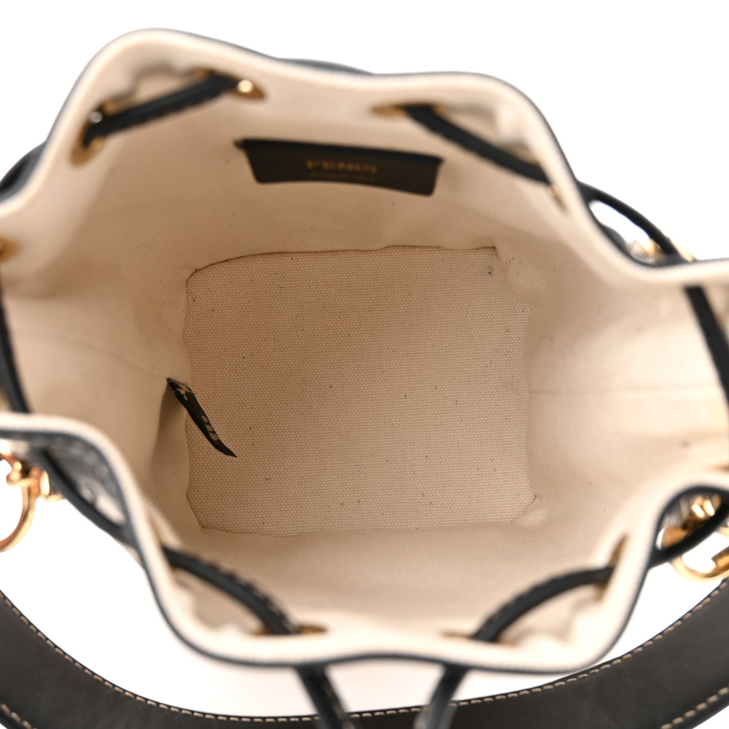 Canvas Vitello King F is Fendi FF Embroidered Mini Mon Tresor Bucket Bag Grezzo Black