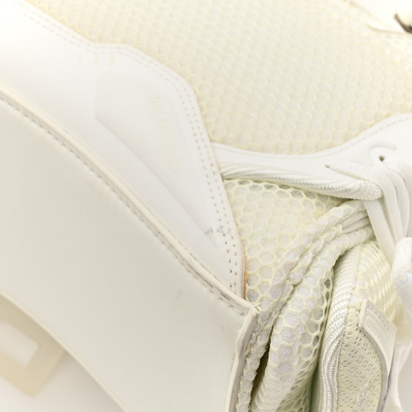 Faux Calfskin Fabric Glow In The Dark Small Sneakerhead Top Handle Bag White