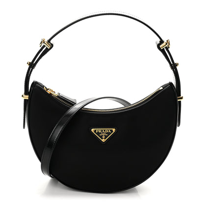Prada Re-Nylon Spazzolato Arque Shoulder Bag Black 1 of 13