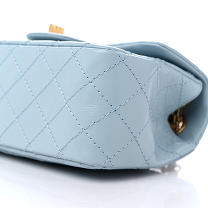 Chanel Aged Calfskin Quilted 2.55 Reissue Mini Flap Blue 9 of 9