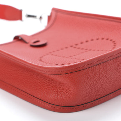 Hermes Taurillon Clemence Evelyne TPM Rouge de Coeur 5 of 9