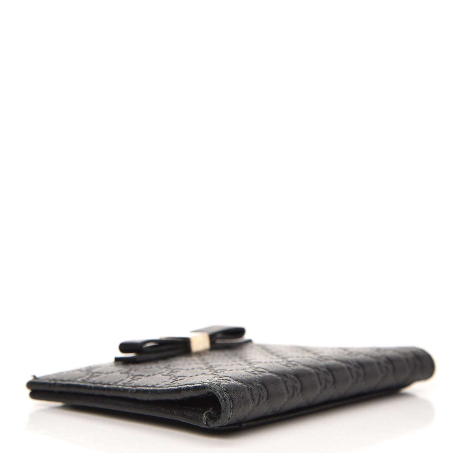 Microguccissima Bow Train Pass Case Black
