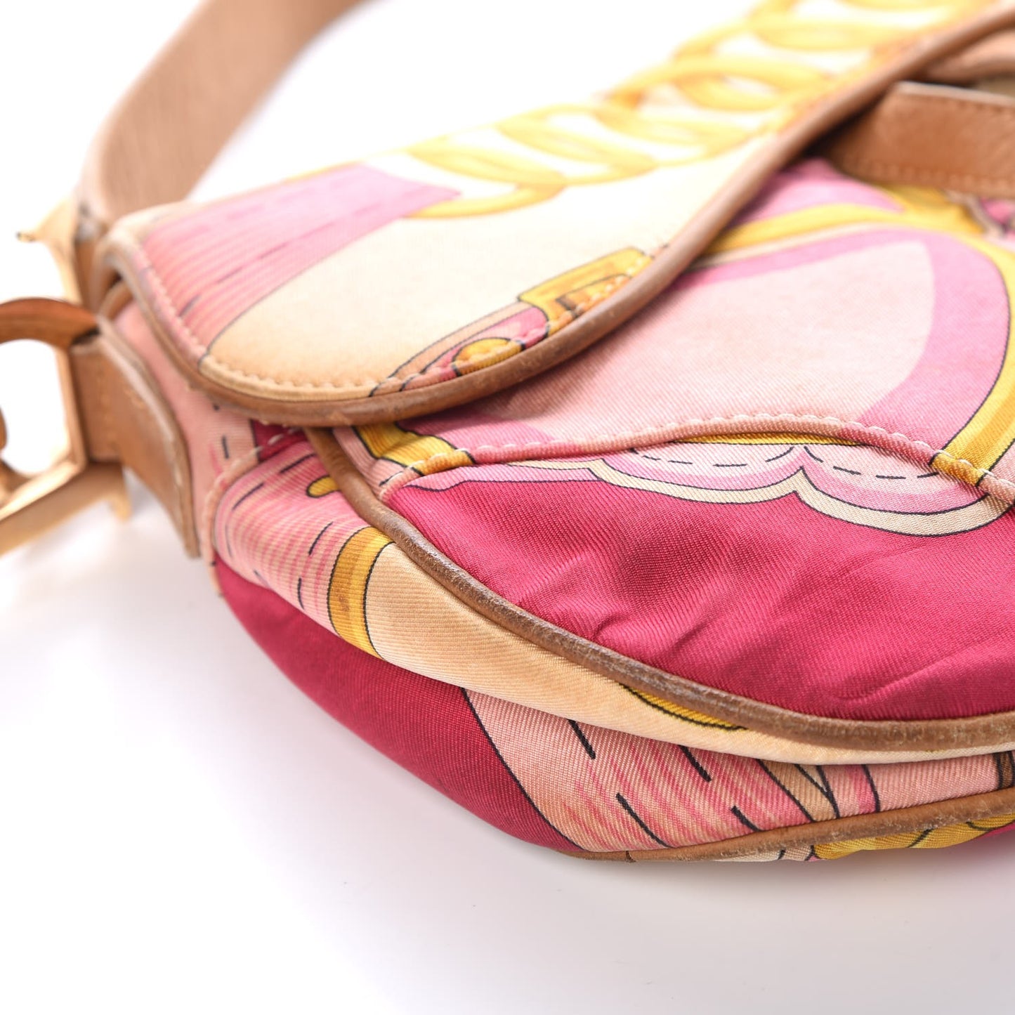 Satin Print Saddle Bag Multicolor