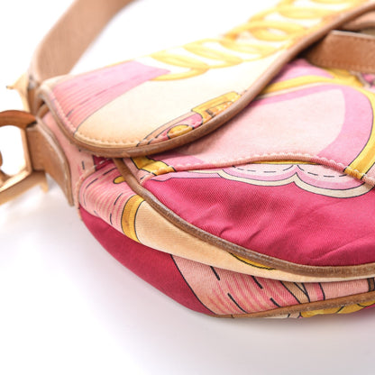 Christian Dior Satin Print Saddle Bag Multicolor 9 of 20