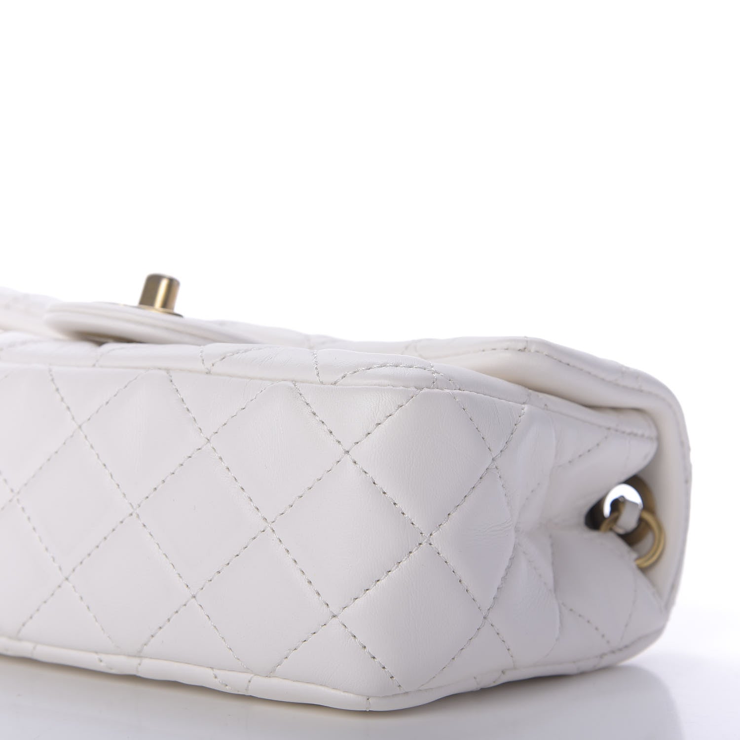 Chanel Lambskin Quilted Mini Rectangular Pearl Crush Flap White 7 of 10