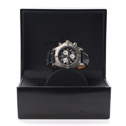 Breitling Titanium Calfskin 44mm Avenger Chronograph M1 Quartz Watch Black E73360 7 of 7