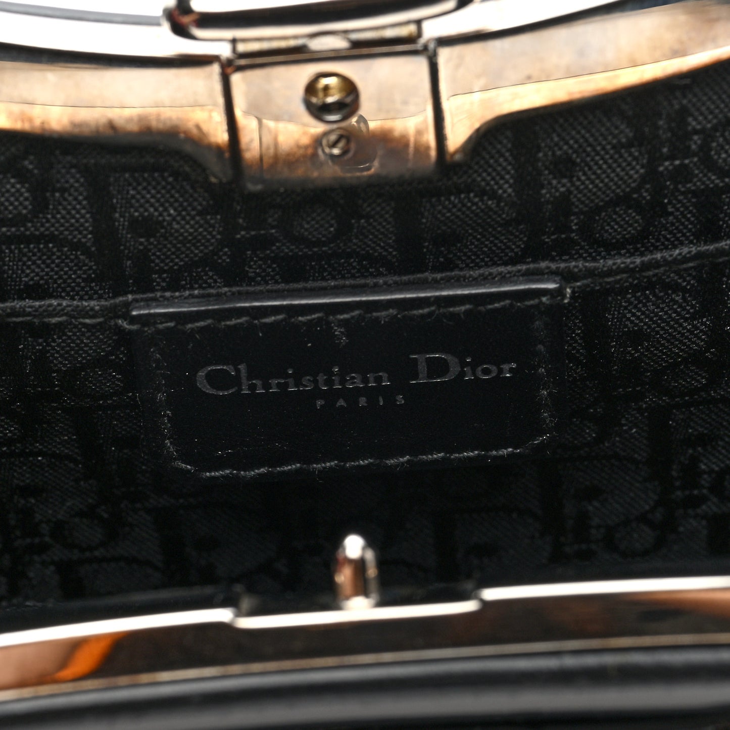 Glazed Calfskin Bondage Clutch Black