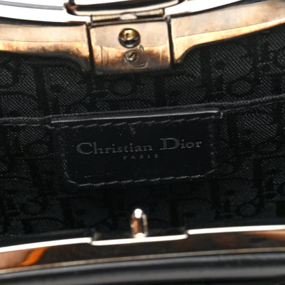 Christian Dior Glazed Calfskin Bondage Clutch Black 6 of 10