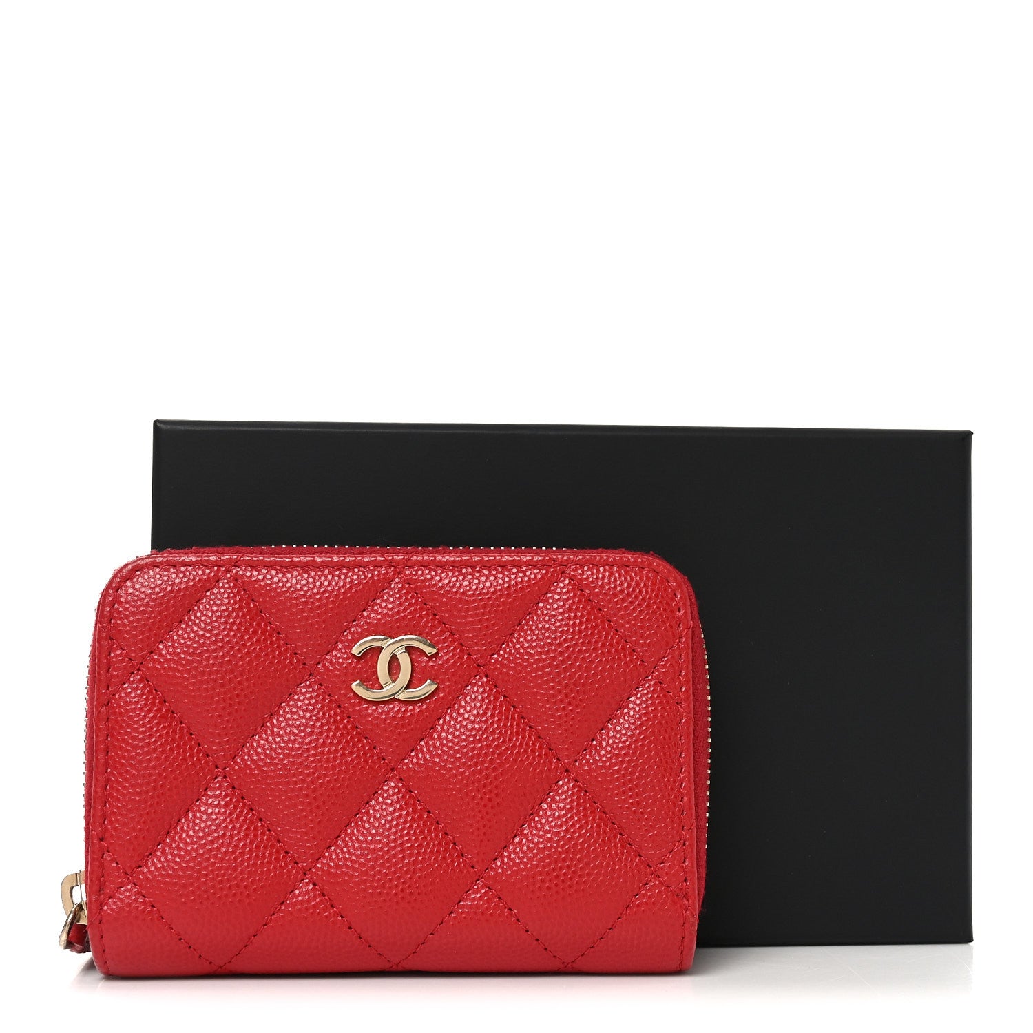 CHANEL レッド ケース Chanel Caviar Quilted Zip Coin Purse Red 1884426 – FASHIONPHILE