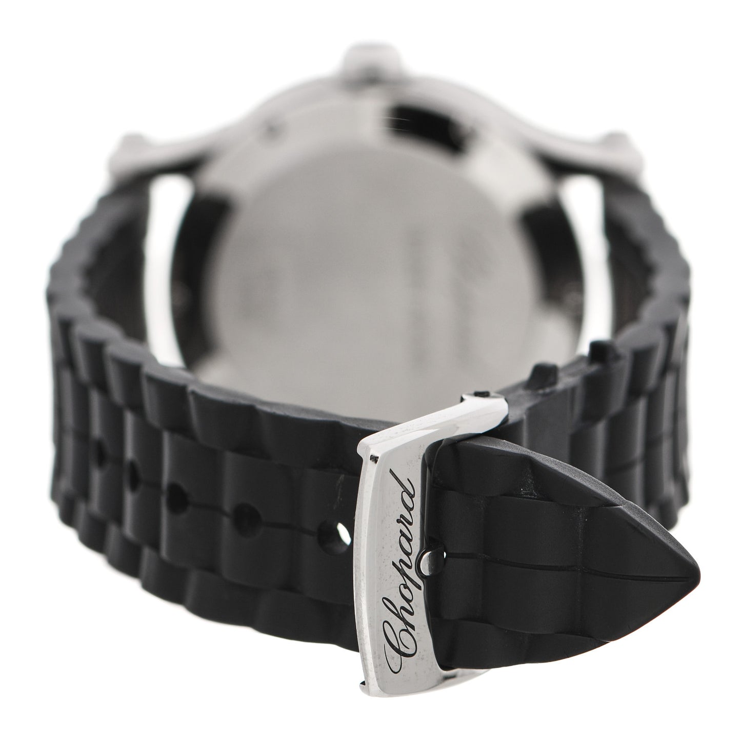 Stainless Steel Rubber 5 Diamond 36mm Happy Sport Quartz Watch