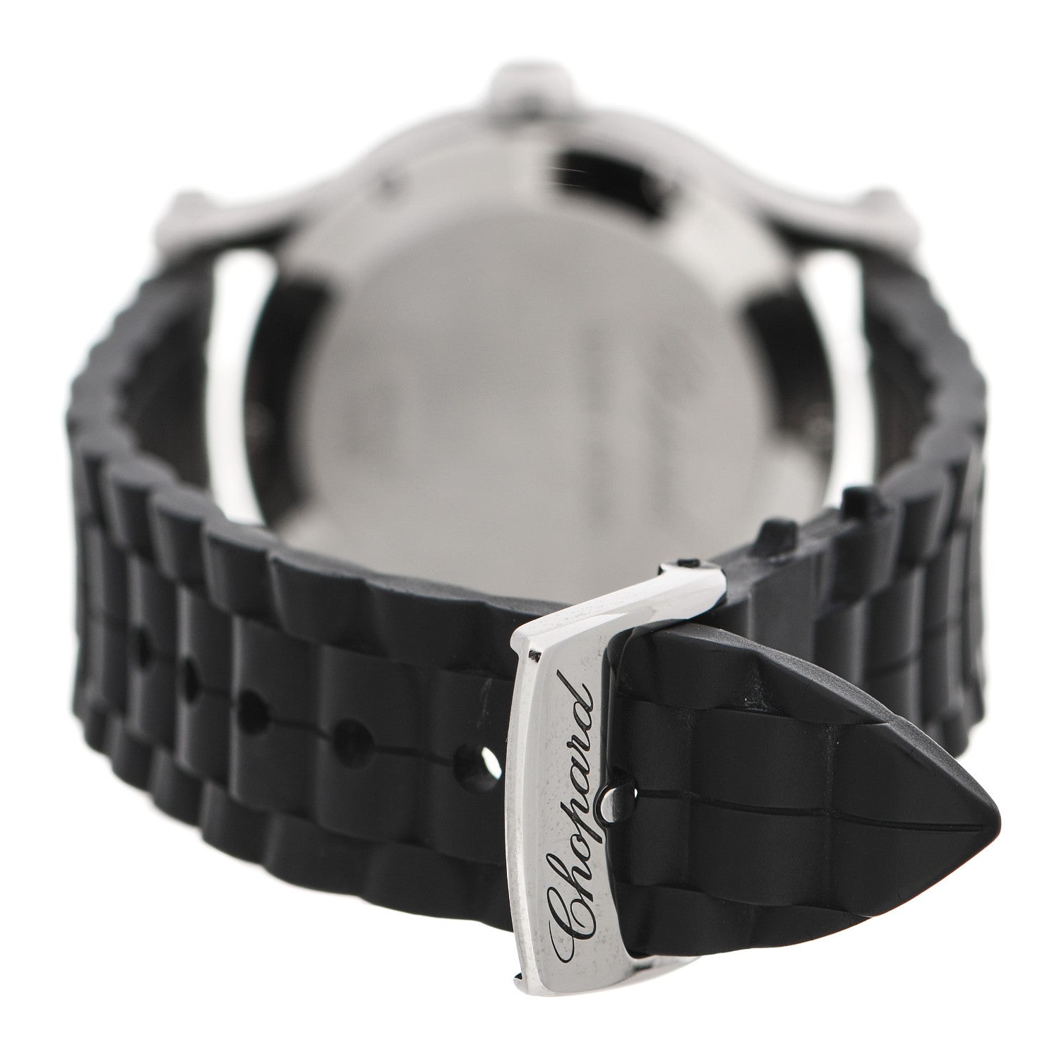 Chopard Stainless Steel Rubber 5 Diamond 36mm Happy Sport Quartz Watch 3 of 5