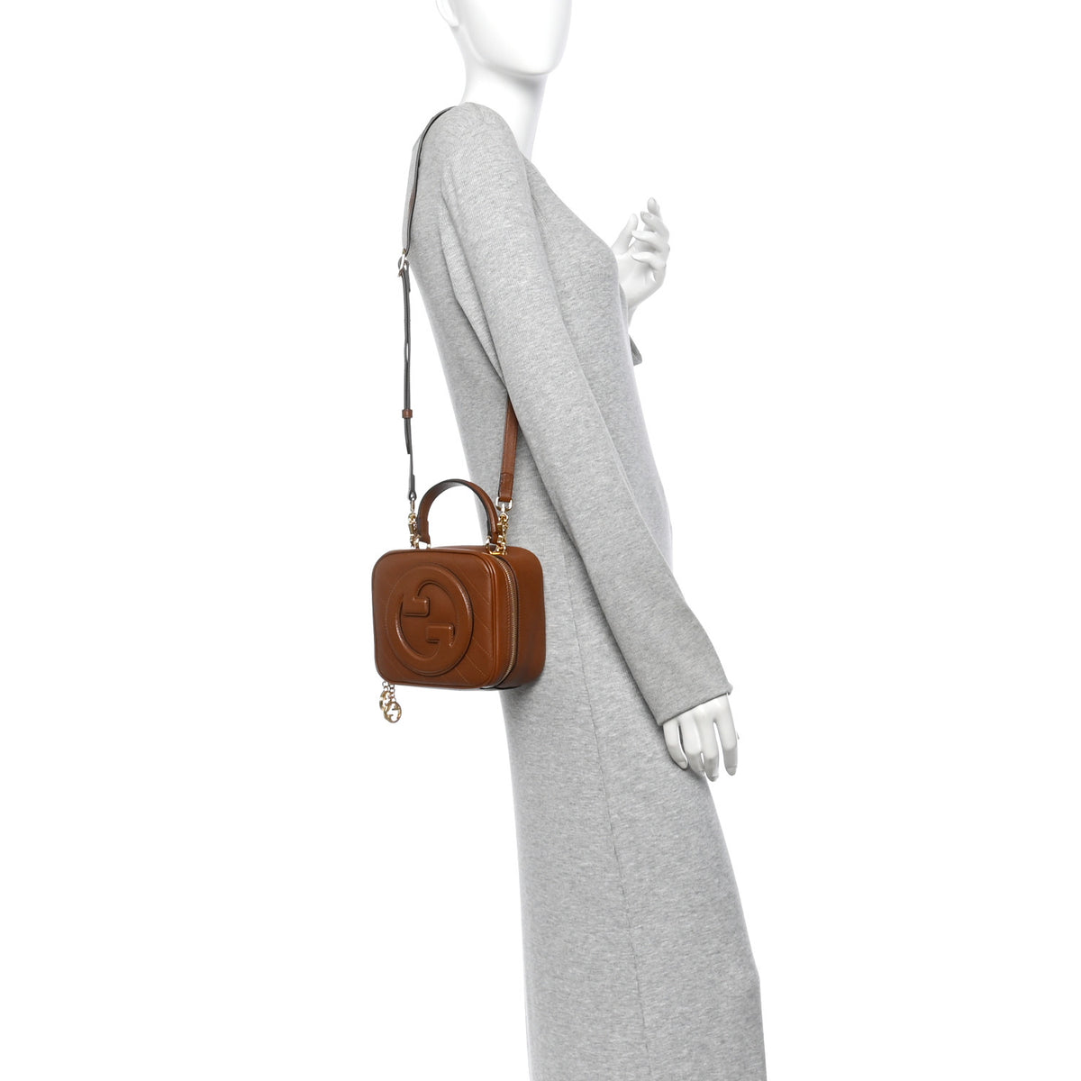 Gucci Sakai Be Green Calfskin Diagonal Stitched Blondie Top Handle Bag Cuir 2 of 12