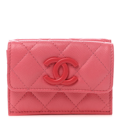 Chanel Caviar Quilted Incognito Compact Flap Wallet Pink 1 of 8