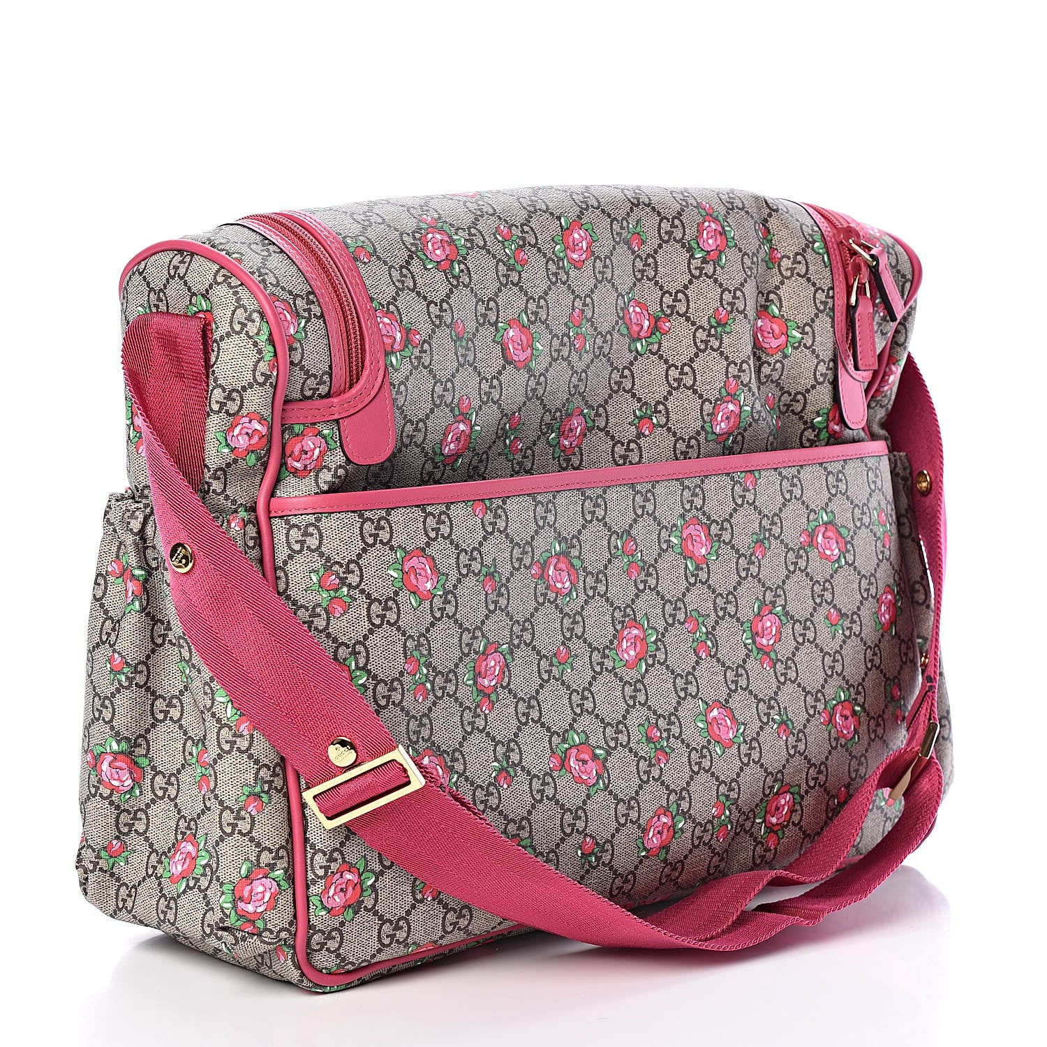 Gucci GG Supreme Monogram Rose Bud Diaper Bag Pink 3 of 10