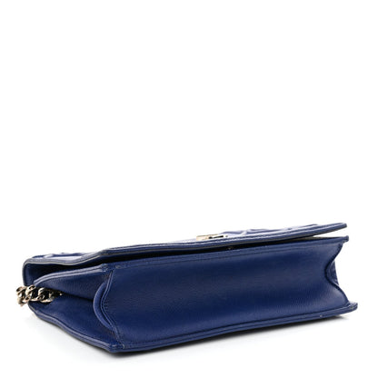 Christian Dior Grained Calfskin Medium Diorama Flap Bag Blue 4 of 17